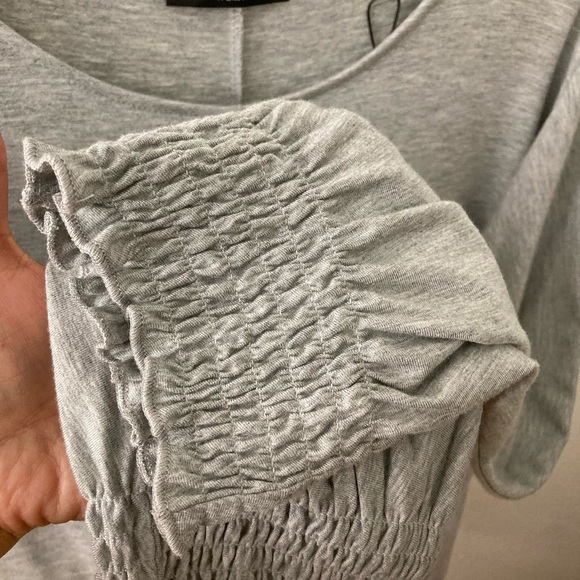 Smocked Cuff Long Sleeves Top 1X - Picture 4 of 5